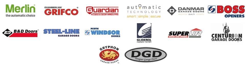 Garage doors and openers manufacturer logos
